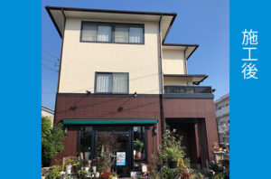 ダブルトーン工法による2色塗り