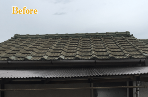 セメント瓦塗装の施工前画像