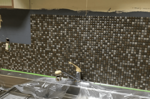 キッチンリフォームの施工途中